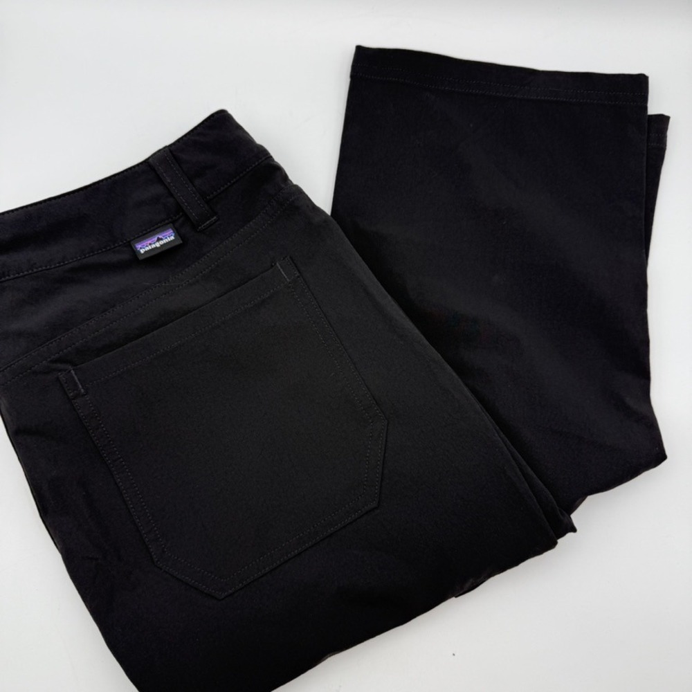 Patagonia Womens Black Cargo‎ Hiking Pants Capri Cropped Lightweight Size 6